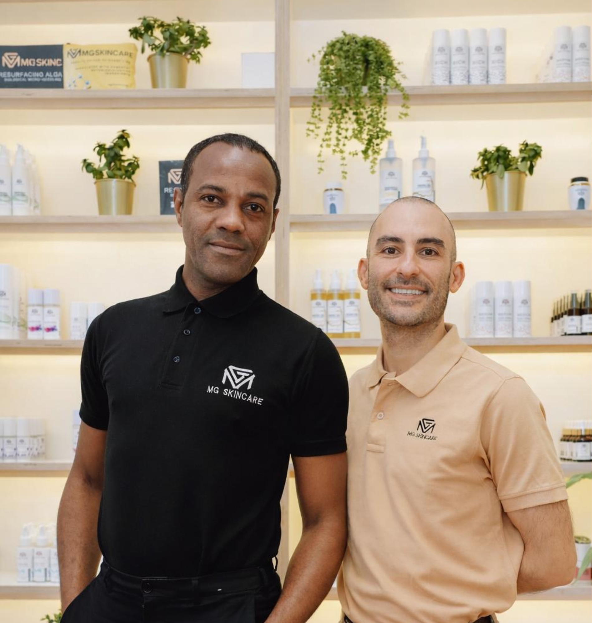 Manuel Guerra and the MG Skincare team